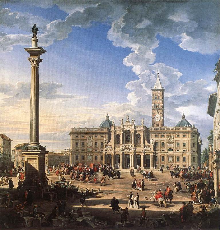 PANNINI, Giovanni Paolo The Piazza and Church of Santa Maria Maggiore ch Germany oil painting art